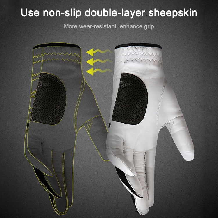 PGM Golf Sheepskin Breathable Non-slip Single Gloves for Men (Color:Left Hand Size:25) Eurekaonline