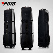 PGM Golf Thick Type Nylon Air Bag Flight Bag Aircraft Bag with Base (Black Silver) Eurekaonline