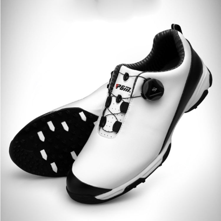PGM Golf Waterproof Rotary Buckle Shoe Sneakers for Men (Color:Black Size:41) Eurekaonline
