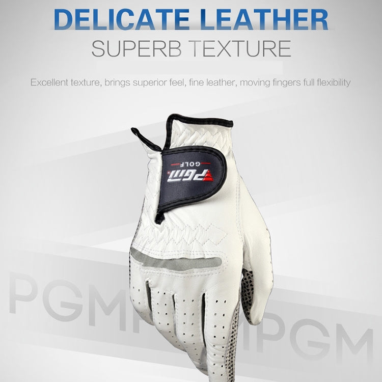 PGM Left Hand Sheepskin Anti-slip Particle Golf Men Gloves, Size: 25# Eurekaonline