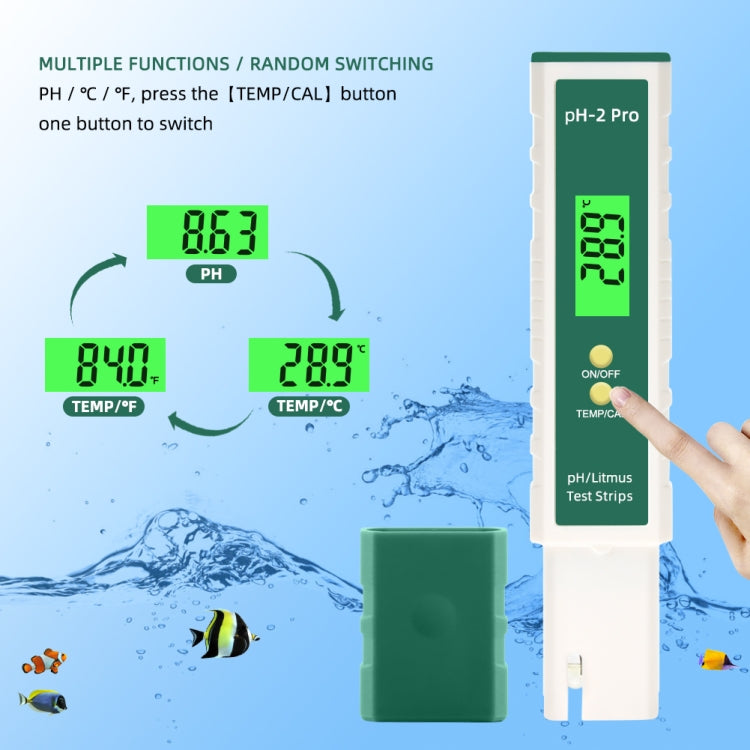 PH-2 Pro Litmus Tester Litmus Test Paper Color Change PH Meter Water Quality Meter Eurekaonline