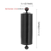 PULUZ 10.82 inch 27.5cm Length 80mm Diameter Dual Balls Carbon Fiber Floating Arm, Ball Diameter: 25mm, Buoyancy: 800g Eurekaonline