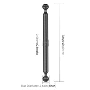 PULUZ  12 inch 30.4cm Length 20.8mm Diameter Dual Balls Carbon Fiber Floating Arm, Ball Diameter: 25mm(Black) Eurekaonline