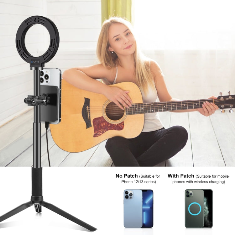 PULUZ 15W Magnetic Qi Wireless Charger Vlogging Phone Clamp Holder(Black) Eurekaonline