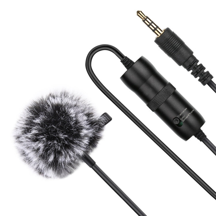 PULUZ 3.5mm Jack Lavalier Omnidirectional Condenser Recording Video Microphone, Length: 6m Eurekaonline