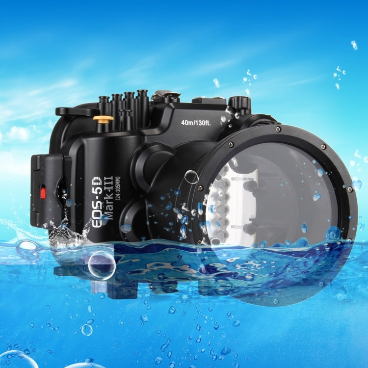 PULUZ 40m Underwater Depth Diving Case Waterproof Camera Housing for Canon EOS-5D Mark III (EF 24-105mm f/4L IS II USM) Eurekaonline