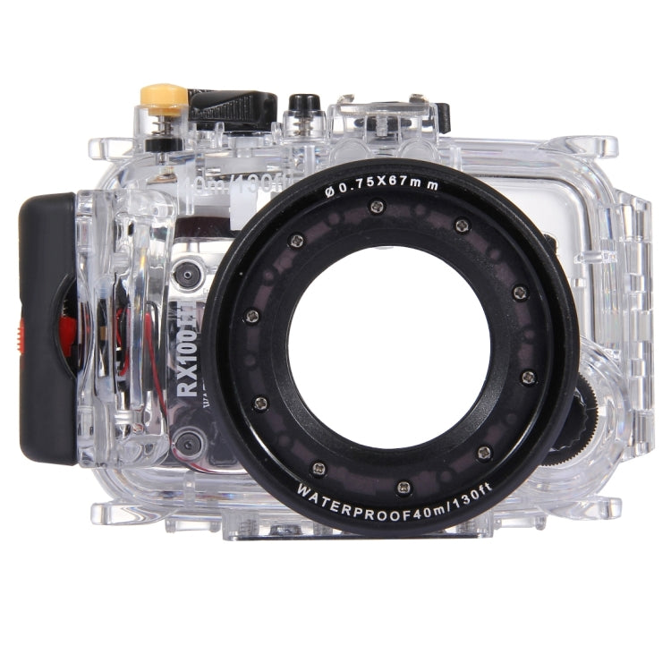 PULUZ 40m Underwater Depth Diving Case Waterproof Camera Housing for Sony RX100 III(Transparent) Eurekaonline