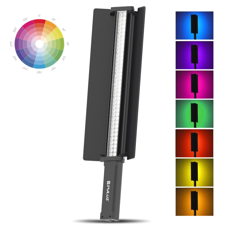 PULUZ 72 LEDs Photo Handheld Stick Light Full Color RGB Fill Light with Barndoor Eurekaonline