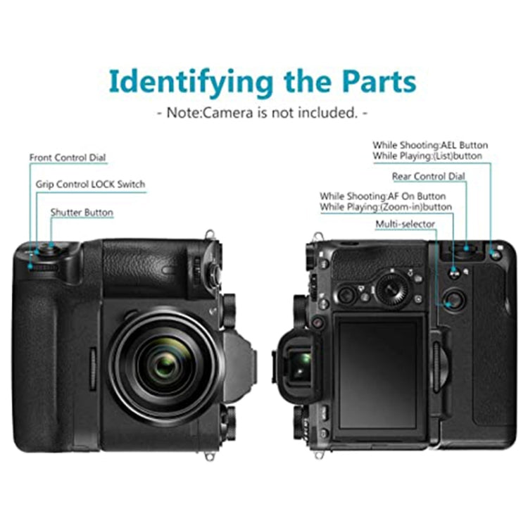 PULUZ Vertical Camera Battery Grip for Sony A6300 Digital SLR Camera Eurekaonline