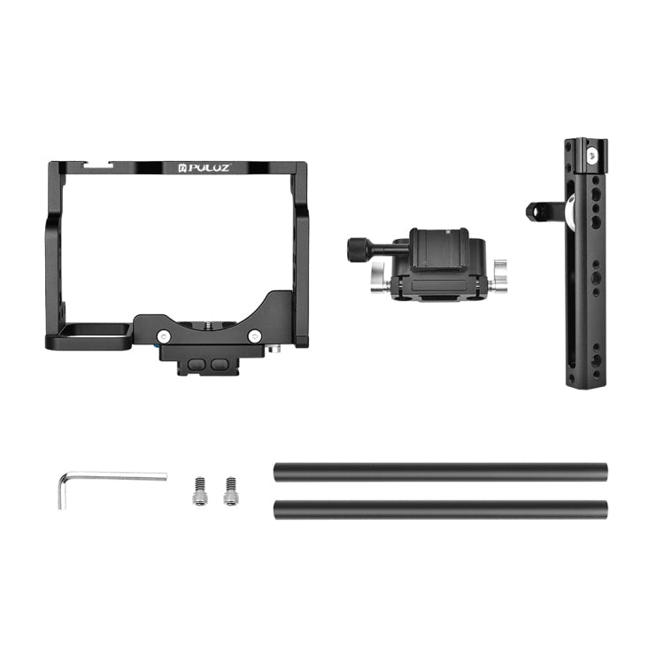 PULUZ Video Camera Cage Stabilizer with Handle & Rail Rod for Nikon Z6 / Z7(Black) Eurekaonline