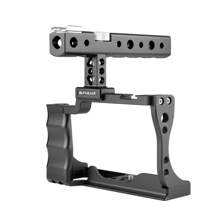 PULUZ Video Camera Cage Stabilizer with Handle for Canon EOS M50(Black) Eurekaonline