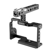 PULUZ Video Camera Cage Stabilizer with Handle for Sony A6600 / ILCE-6600(Black) Eurekaonline