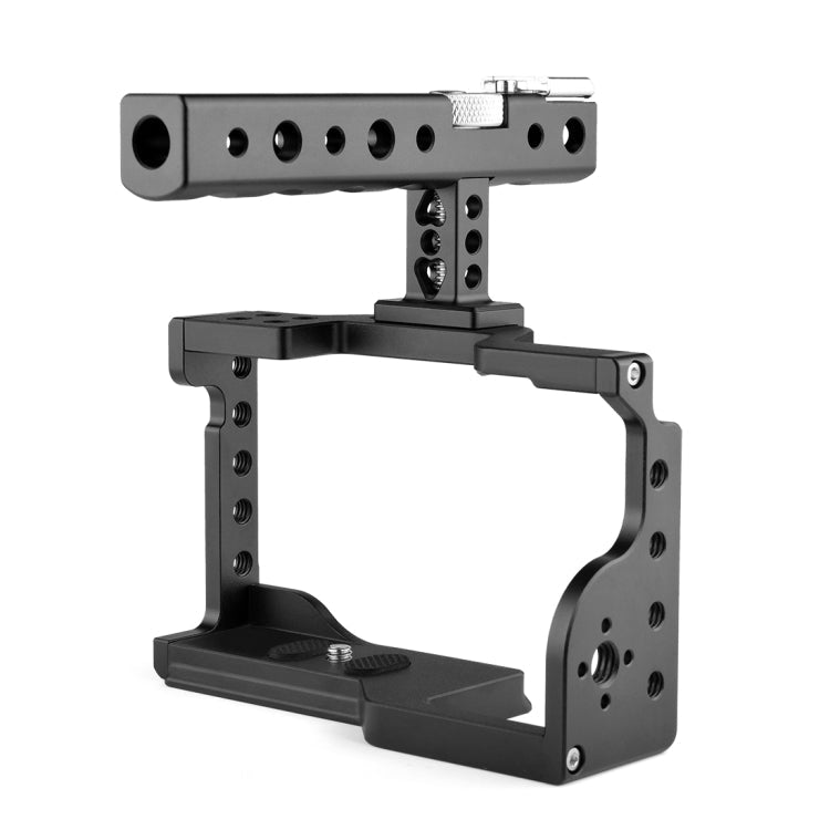 PULUZ Video Camera Cage Stabilizer with Handle for Sony A6600 / ILCE-6600(Black) Eurekaonline
