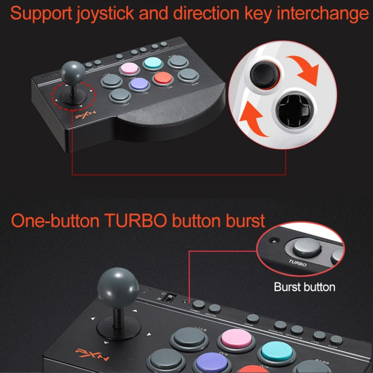 PXN PXN-0082 Gladiator Street Machine Game Handle Rocker Controller for Nintendo Switch / PC / Android System / PS3 / PS4 / XboxOne Eurekaonline