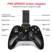 PXN PXN-6603 MFI Mobile Phone Wireless Bluetooth Game Handle Controller, Compatible with iOS System(White) Eurekaonline