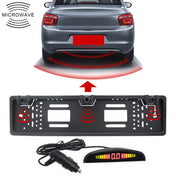 PZ300L-W Wireless Europe Car License Plate Frame Parking Sensors Reversing Radar with 3 Radar Detector Eurekaonline