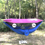 Parachute Cloth Anti-Mosquito Sunshade With Mosquito Net Hammock Outdoor Single Double Swing Off The Ground Aerial Tent 270 x 140cm (Pink Blue) Eurekaonline