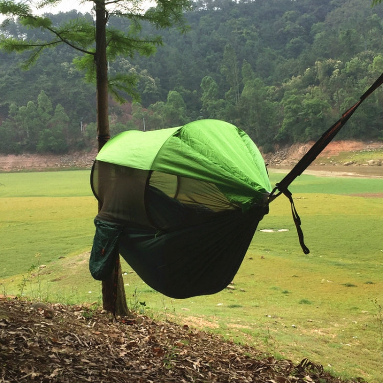 Parachute Cloth Anti-Mosquito Sunshade With Mosquito Net Hammock Outdoor Single Double Swing Off The Ground Aerial Tent 270x140cm Ink Green / Grass Green) Eurekaonline