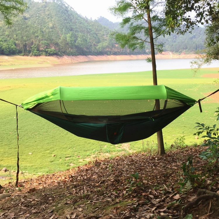 Parachute Cloth Anti-Mosquito Sunshade With Mosquito Net Hammock Outdoor Single Double Swing Off The Ground Aerial Tent 270x140cm Ink Green / Grass Green) Eurekaonline