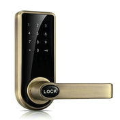 Password + Key + Sensor Card Zinc Alloy Red Bronze Electronic Door Lock Touch Screen Electronic Code Lock Eurekaonline