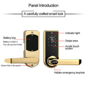 Password + Key + Sensor Card Zinc Alloy Red Bronze Electronic Door Lock Touch Screen Electronic Code Lock Eurekaonline