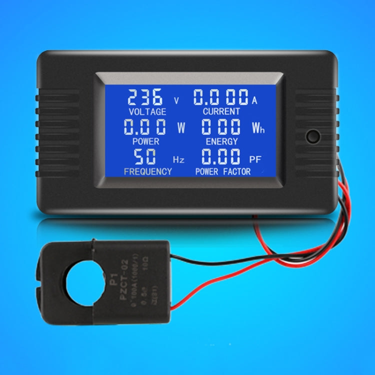 Peacefair English Version Multifunctional AC Digital Display Power Monitor, 100A (Open and Close CT) Eurekaonline