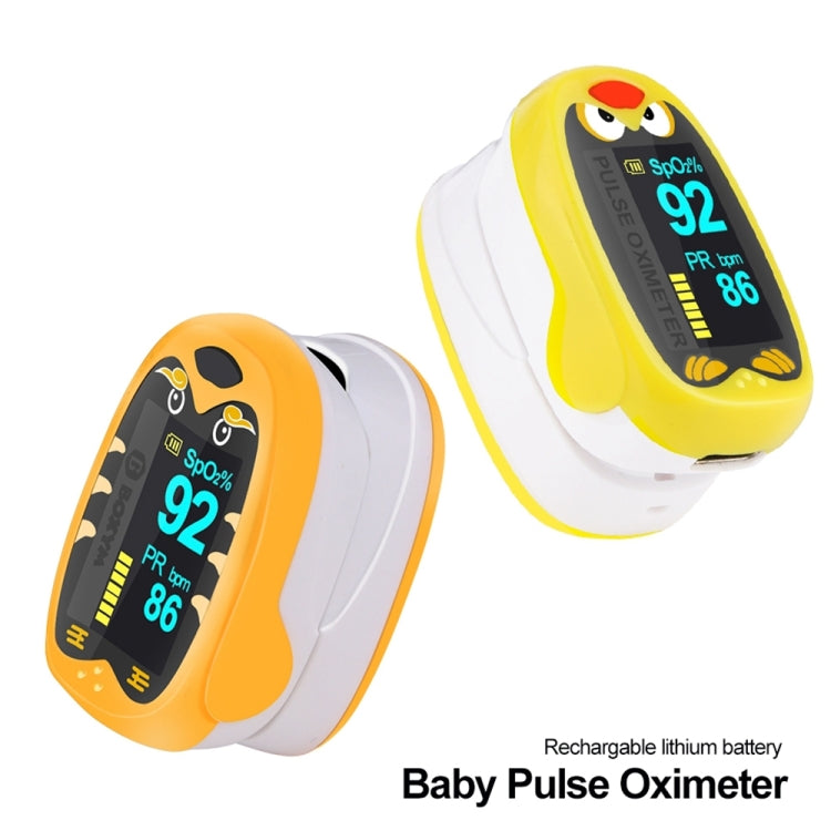 Pediatric Finger Pulse Oximeter Neonatal Blood Oxygen Children Kids Rechargeable USB Infant Blood Oxygen Monitor(Orange) Eurekaonline