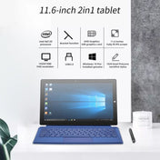 PiPO W11 2 in 1 Tablet PC, 11.6 inch, 8GB+128GB+512GB SSD, Windows 10, Intel Gemini Lake N4120 Quad Core Up to 2.6GHz, with Keyboard & Stylus Pen, Support Dual Band WiFi & Bluetooth & Micro SD Card Eurekaonline