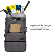 Polyester Waterproof Laptop Backpack with USB Interface Capacity: 35L (Light Grey) Eurekaonline