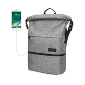 Polyester Waterproof Laptop Backpack with USB Interface Capacity: 35L (Light Grey) Eurekaonline