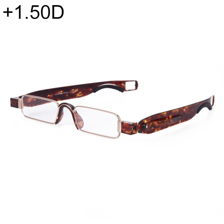 Portable Folding 360 Degree Rotation Presbyopic Reading Glasses with Pen Hanging, +1.50D(Testudinarious) Eurekaonline