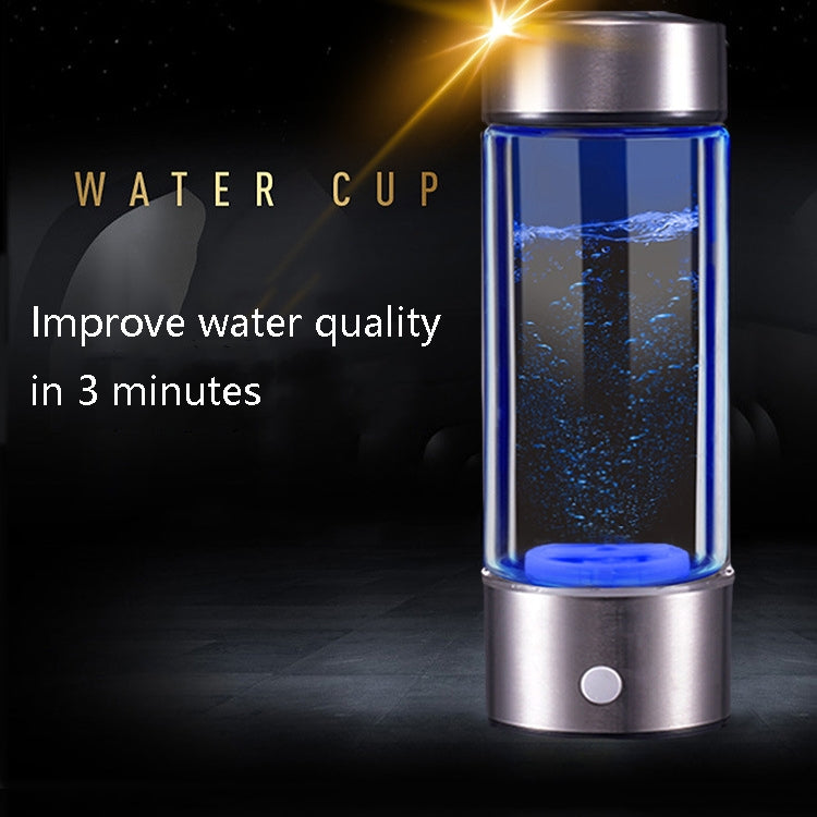 Portable Health Hydrogen-Rich Water Cup High-Concentration Negative Ion Electrolysis Generator, Capacity: 450ml(Black) Eurekaonline
