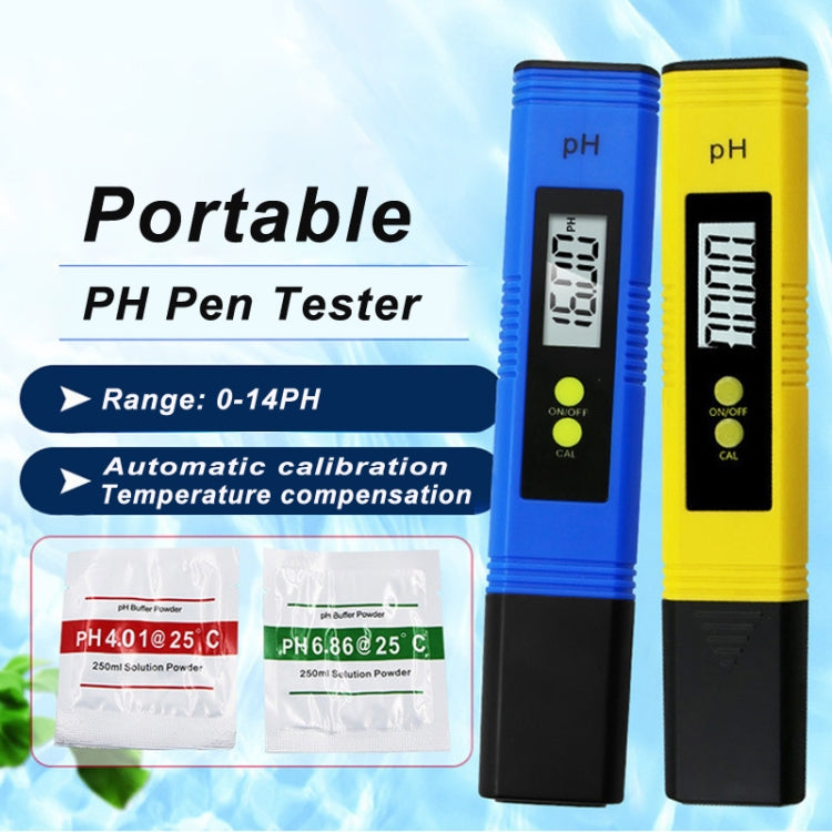 Portable High-precision PH Test Pen PH Acidity Meter PH Water Quality Detection Instrument(Yellow) Eurekaonline