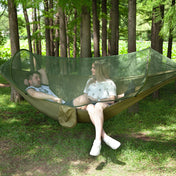 Portable Outdoor Camping Full-automatic Nylon Parachute Hammock with Mosquito Nets, Size : 250 x 120cm (Army Green) Eurekaonline