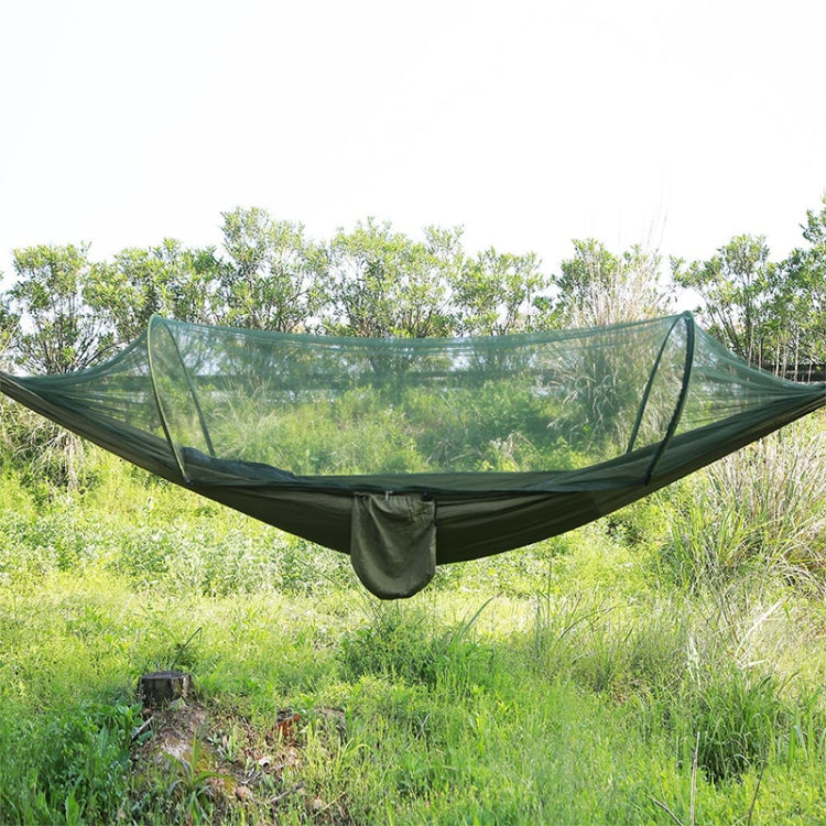 Portable Outdoor Camping Full-automatic Nylon Parachute Hammock with Mosquito Nets, Size : 250 x 120cm (Army Green) Eurekaonline