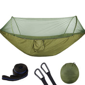 Portable Outdoor Camping Full-automatic Nylon Parachute Hammock with Mosquito Nets, Size : 250 x 120cm (Army Green) Eurekaonline