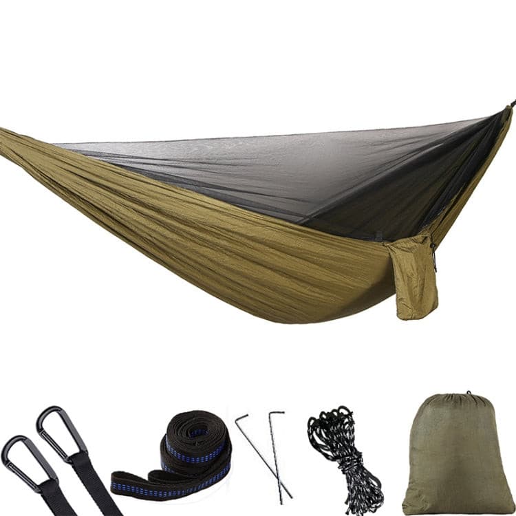 Portable Outdoor Parachute Hammock with Mosquito Nets (Army Green) Eurekaonline