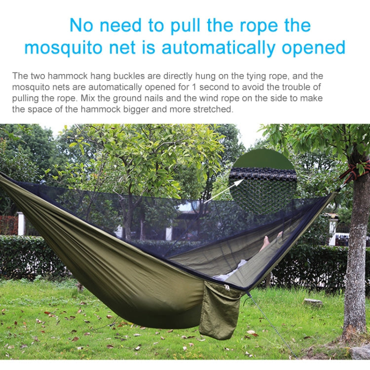 Portable Outdoor Parachute Hammock with Mosquito Nets (Army Green) Eurekaonline