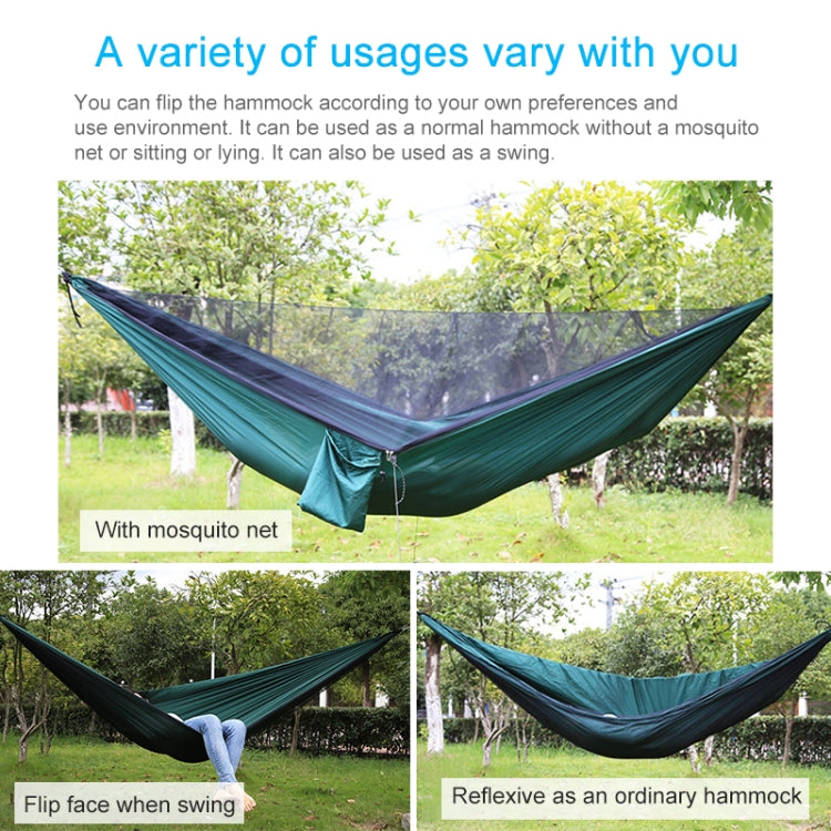 Portable Outdoor Parachute Hammock with Mosquito Nets (Dark Blue + Baby Blue) Eurekaonline