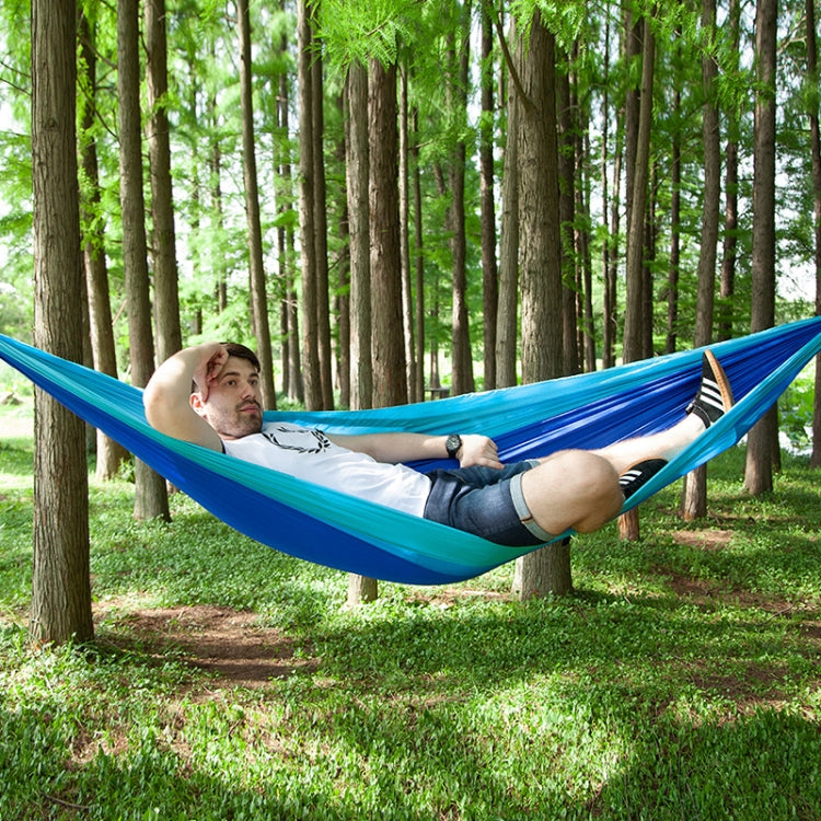 Portable Outdoor Parachute Hammock with Mosquito Nets (Dark Blue + Baby Blue) Eurekaonline