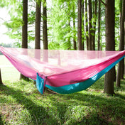 Portable Outdoor Parachute Hammock with Mosquito Nets (Pink Blue) Eurekaonline