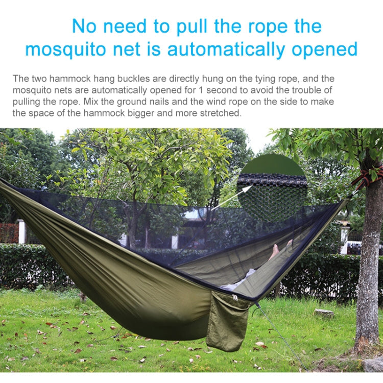 Portable Outdoor Parachute Hammock with Mosquito Nets (Pink Blue) Eurekaonline
