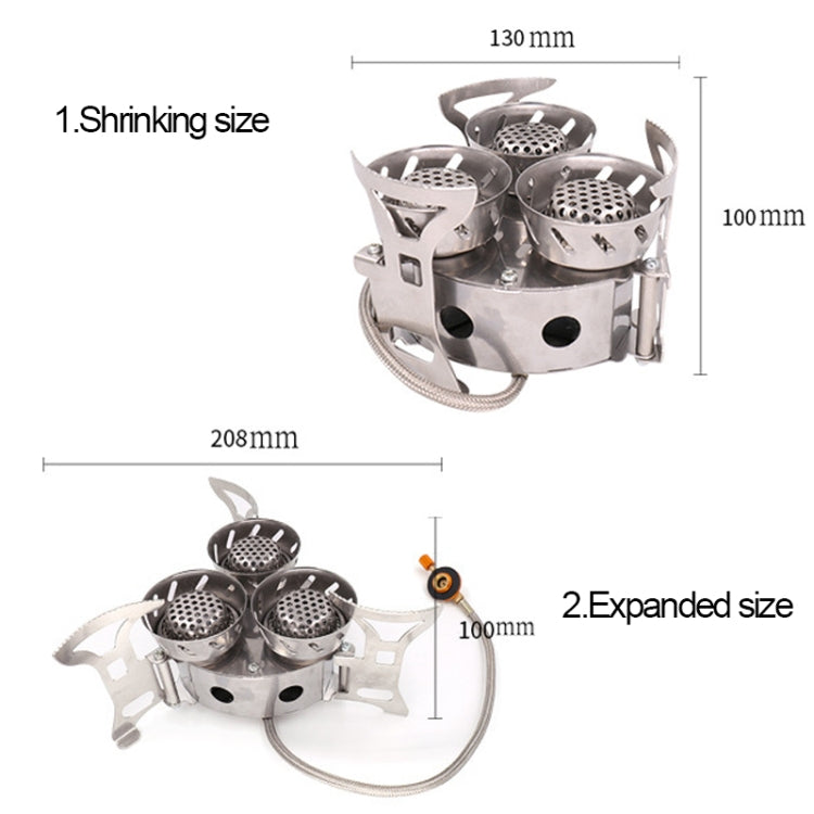 Portable Outdoor Split Type 11000W Backpack Three Core Furnace Anti-Blast Stove Cooking Tools Eurekaonline