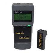 Portable Wireless Network cable Tester SC8108 LCD Digital PC Data Network CAT5 RJ45 LAN Phone Cable Tester Meter(Grey) Eurekaonline