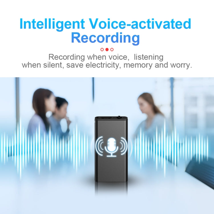 Q1 Intelligent HD Noise Reduction Voice Control Recorder, Capacity:16GB(Black) Eurekaonline