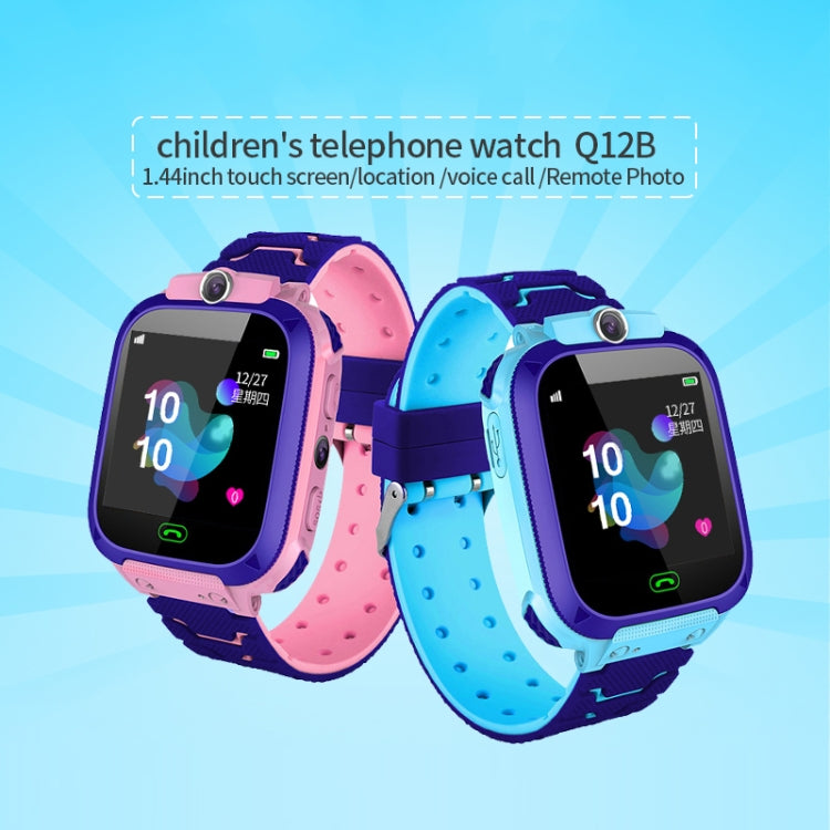 Q12B 1.44 inch Color Screen Smartwatch for Children, Support LBS Positioning / Two-way Dialing / One-key First-aid / Voice Monitoring / Setracker APP (Blue) Eurekaonline