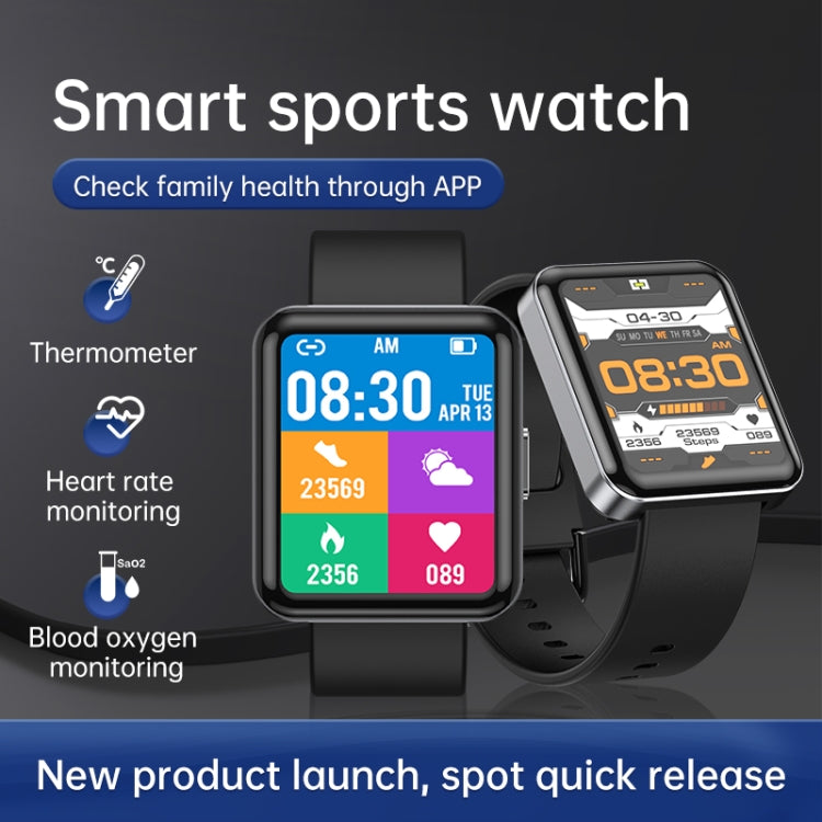 Q333 1.7 inch Screen Sports Bluetooth Smart Watch(Black) Eurekaonline