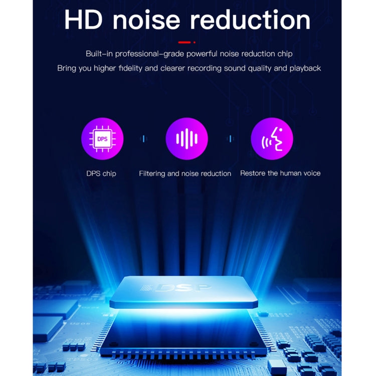 Q39 AI Intelligent High-definition Noise Reduction Voice Control Recorder, Capacity:16GB(Black) Eurekaonline