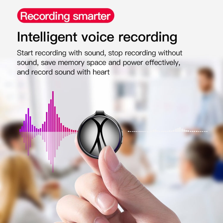 Q39 AI Intelligent High-definition Noise Reduction Voice Control Recorder, Capacity:16GB(Black) Eurekaonline
