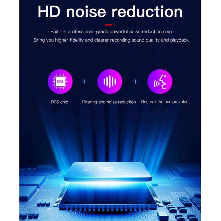 Q39 AI Intelligent High-definition Noise Reduction Voice Control Recorder, Capacity:32GB(Black) Eurekaonline